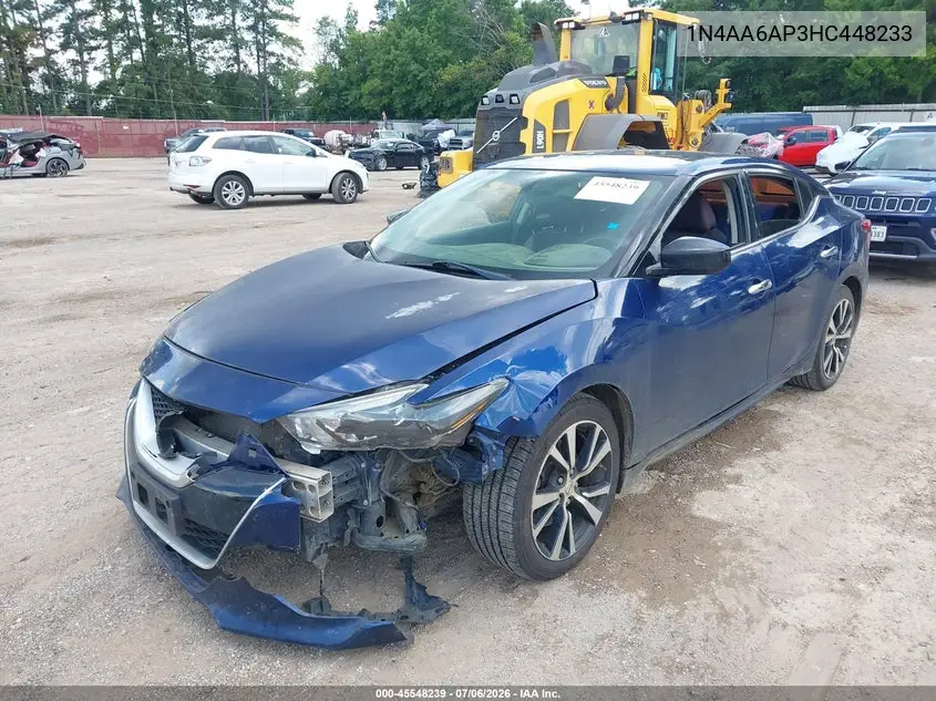 2017 Nissan Maxima 3.5 S VIN: 1N4AA6AP3HC448233 Lot: 45548239