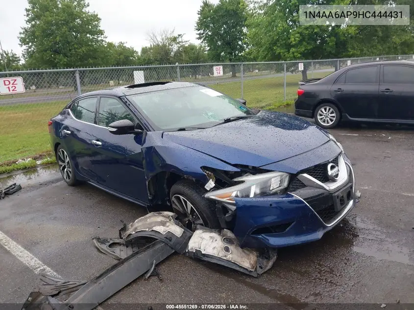 2017 Nissan Maxima 3.5 Sl VIN: 1N4AA6AP9HC444431 Lot: 45551269