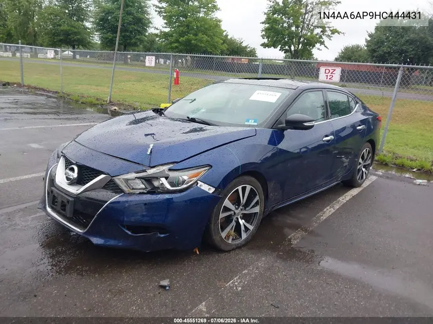 2017 Nissan Maxima 3.5 Sl VIN: 1N4AA6AP9HC444431 Lot: 45551269