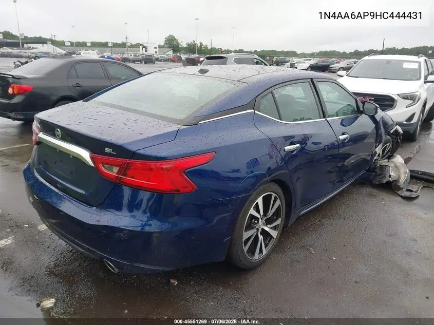 2017 Nissan Maxima 3.5 Sl VIN: 1N4AA6AP9HC444431 Lot: 45551269
