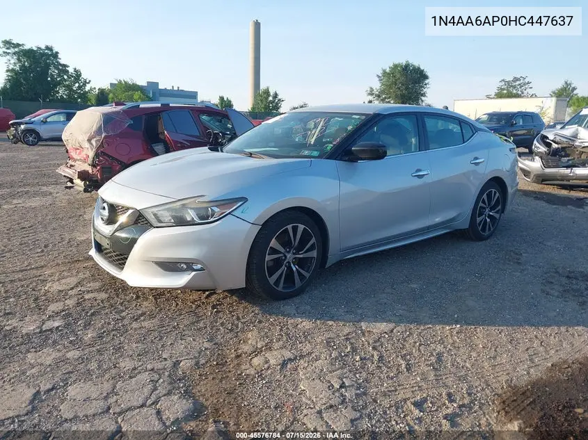 2017 Nissan Maxima 3.5 S VIN: 1N4AA6AP0HC447637 Lot: 45576784