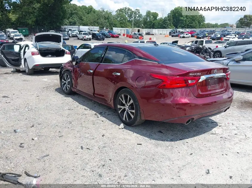 2017 Nissan Maxima 3.5 Platinum VIN: 1N4AA6AP9HC382240 Lot: 45585717