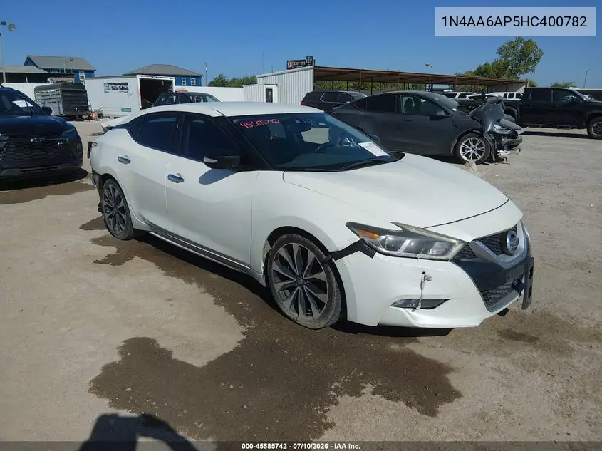 2017 Nissan Maxima 3.5 Sr VIN: 1N4AA6AP5HC400782 Lot: 45585742