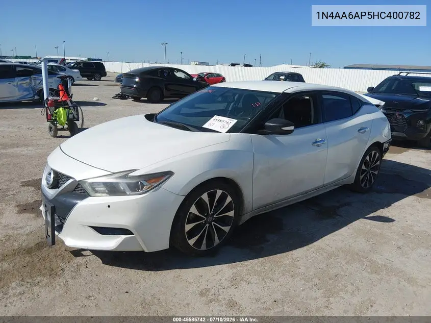 2017 Nissan Maxima 3.5 Sr VIN: 1N4AA6AP5HC400782 Lot: 45585742