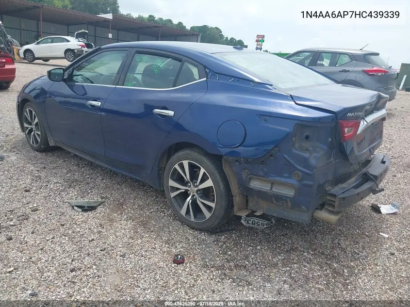 2017 Nissan Maxima 3.5 S VIN: 1N4AA6AP7HC439339 Lot: 45625290