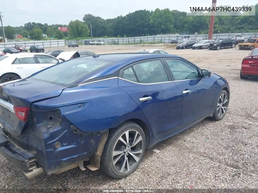 2017 Nissan Maxima 3.5 S VIN: 1N4AA6AP7HC439339 Lot: 45625290