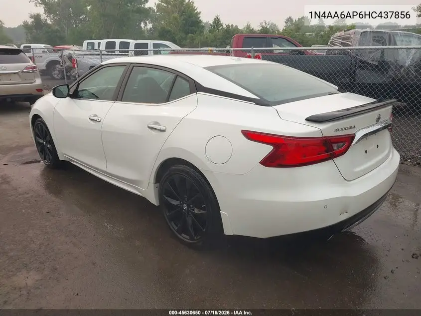 2017 Nissan Maxima 3.5 Sr VIN: 1N4AA6AP6HC437856 Lot: 45630650