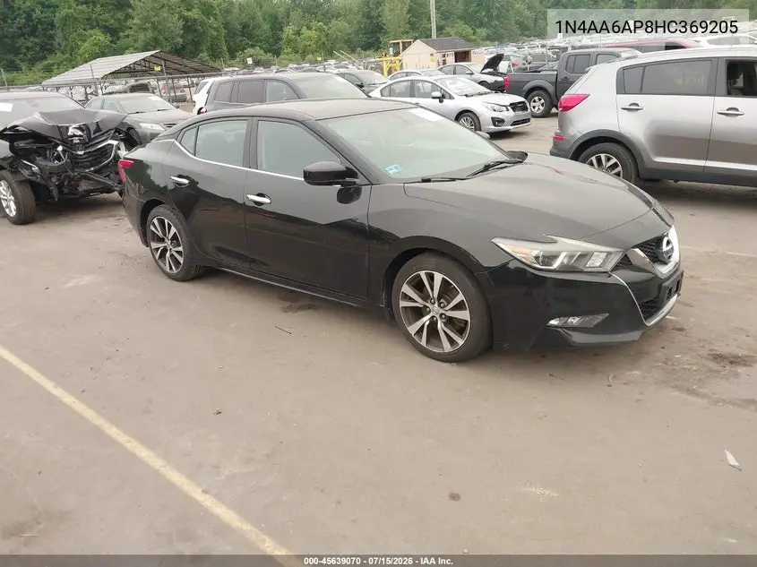 2017 Nissan Maxima 3.5 S VIN: 1N4AA6AP8HC369205 Lot: 45639070