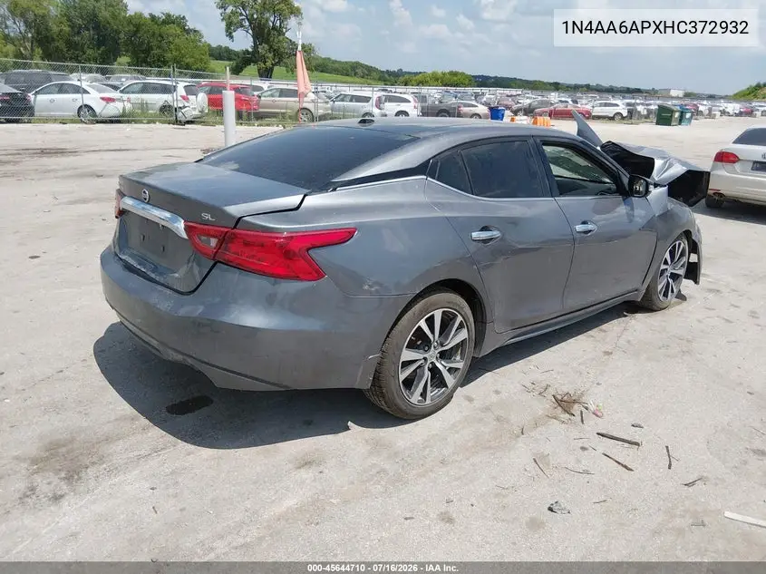 2017 Nissan Maxima 3.5 Sl VIN: 1N4AA6APXHC372932 Lot: 45644710