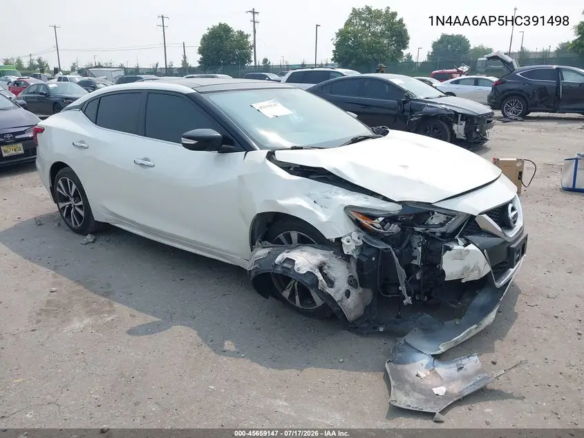 2017 Nissan Maxima 3.5 Sl VIN: 1N4AA6AP5HC391498 Lot: 45659147