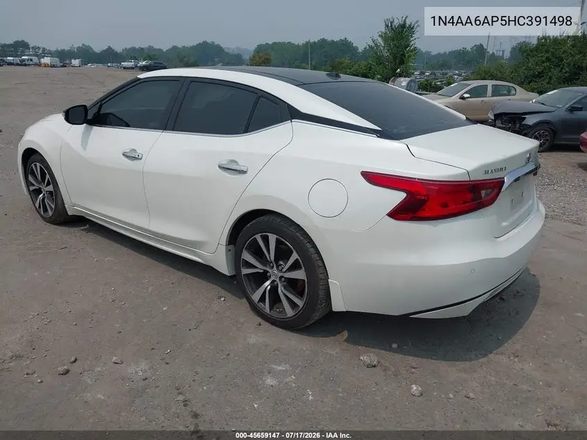 2017 Nissan Maxima 3.5 Sl VIN: 1N4AA6AP5HC391498 Lot: 45659147