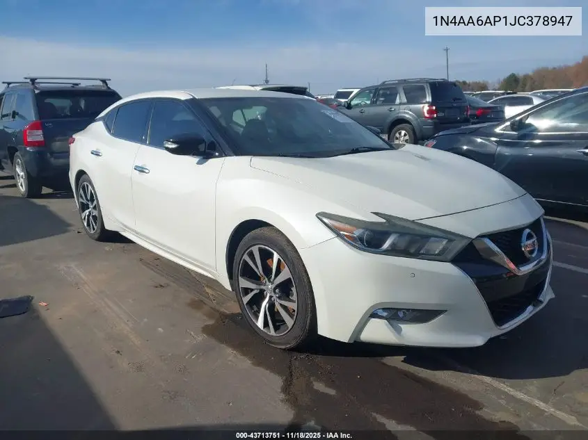 1N4AA6AP1JC378947 2018 Nissan Maxima 3.5 Sv