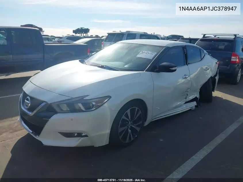 1N4AA6AP1JC378947 2018 Nissan Maxima 3.5 Sv