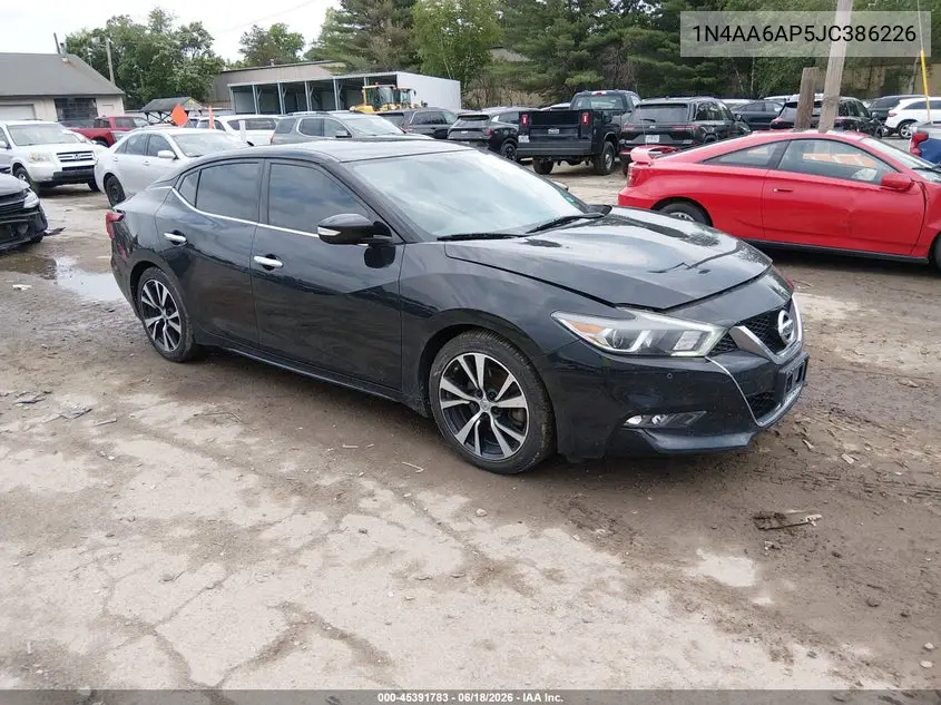 2018 Nissan Maxima 3.5 Sv VIN: 1N4AA6AP5JC386226 Lot: 45391783