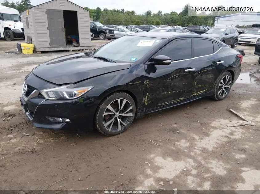 2018 Nissan Maxima 3.5 Sv VIN: 1N4AA6AP5JC386226 Lot: 45391783