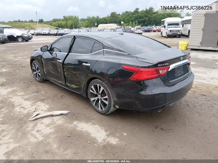 2018 Nissan Maxima 3.5 Sv VIN: 1N4AA6AP5JC386226 Lot: 45391783