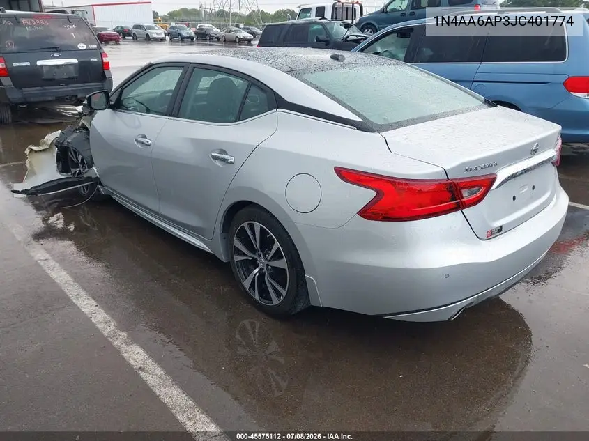 2018 Nissan Maxima 3.5 Platinum VIN: 1N4AA6AP3JC401774 Lot: 45575112