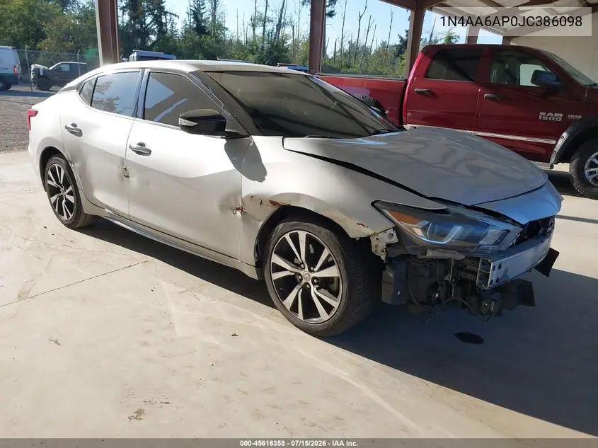 2018 Nissan Maxima 3.5 Sl VIN: 1N4AA6AP0JC386098 Lot: 45616358