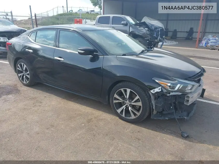 2018 Nissan Maxima 3.5 Sv VIN: 1N4AA6AP4JC380577 Lot: 45650475