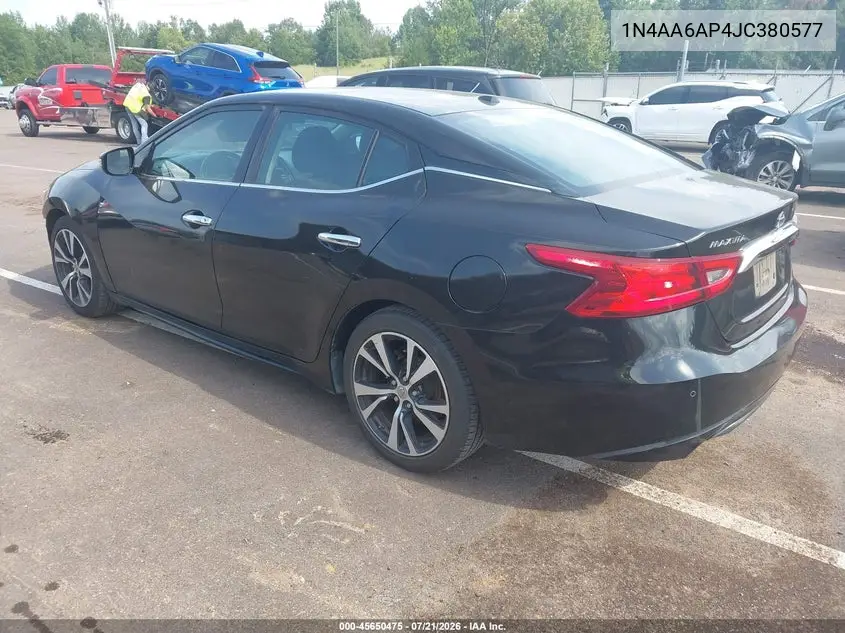 2018 Nissan Maxima 3.5 Sv VIN: 1N4AA6AP4JC380577 Lot: 45650475