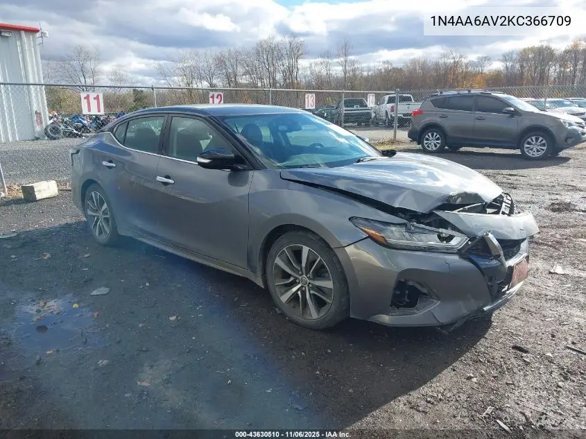 1N4AA6AV2KC366709 2019 Nissan Maxima 3.5 Sv
