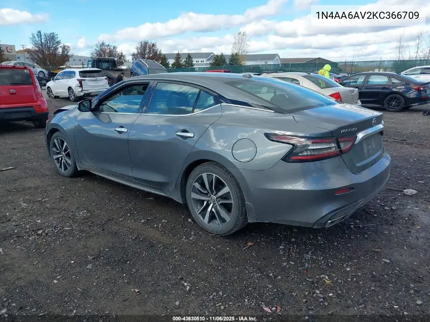 1N4AA6AV2KC366709 2019 Nissan Maxima 3.5 Sv