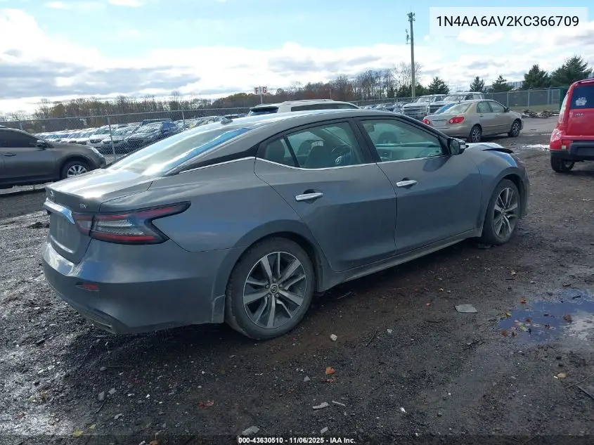 1N4AA6AV2KC366709 2019 Nissan Maxima 3.5 Sv