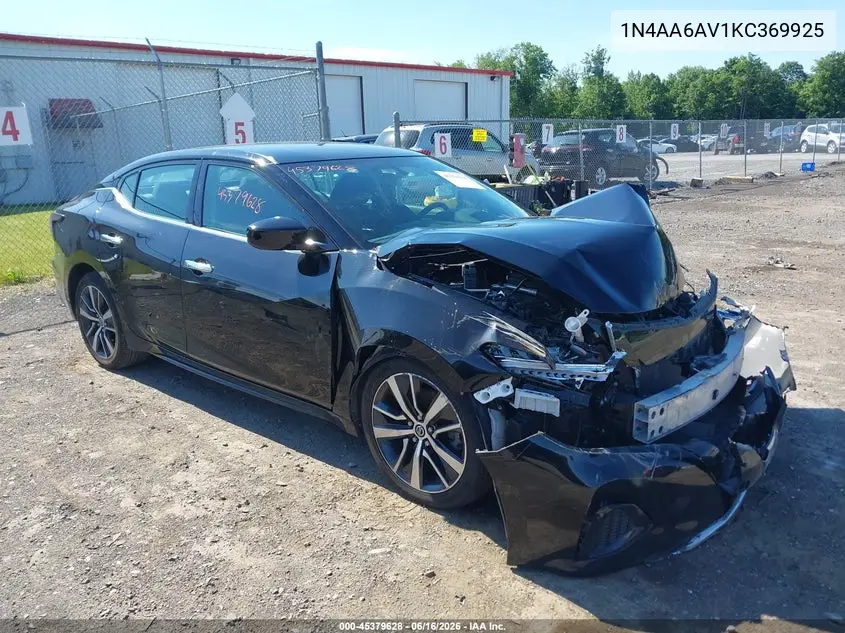 2019 Nissan Maxima 3.5 S VIN: 1N4AA6AV1KC369925 Lot: 45379628