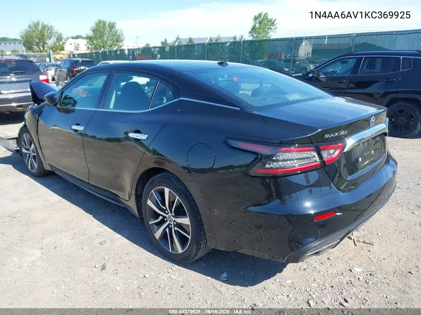 2019 Nissan Maxima 3.5 S VIN: 1N4AA6AV1KC369925 Lot: 45379628