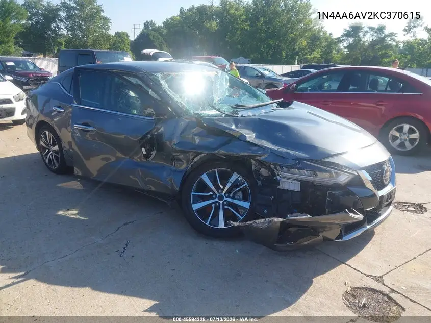 2019 Nissan Maxima 3.5 Sv VIN: 1N4AA6AV2KC370615 Lot: 45594328