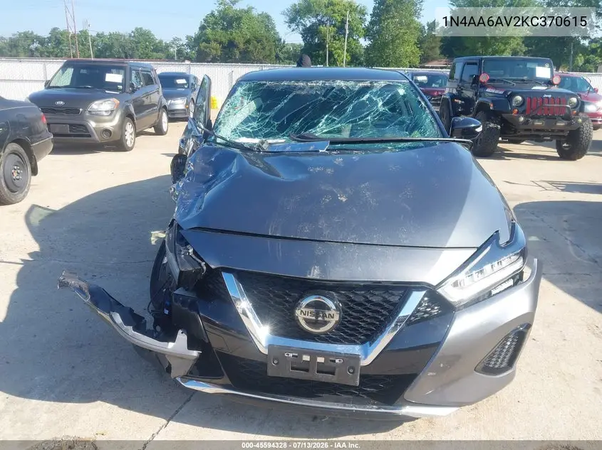 2019 Nissan Maxima 3.5 Sv VIN: 1N4AA6AV2KC370615 Lot: 45594328