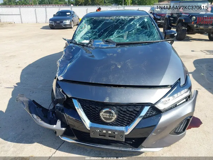 2019 Nissan Maxima 3.5 Sv VIN: 1N4AA6AV2KC370615 Lot: 45594328