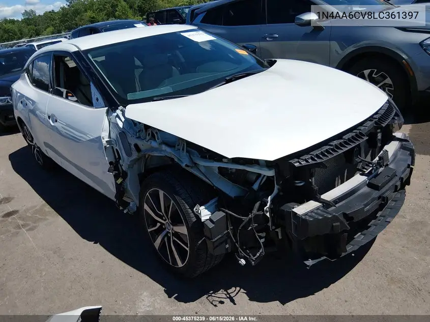 2020 Nissan Maxima Sv Xtronic Cvt VIN: 1N4AA6CV8LC361397 Lot: 45375239