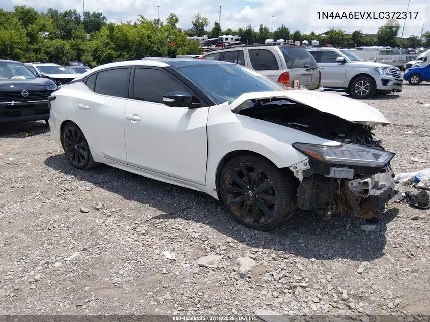 2020 Nissan Maxima Sr Xtronic Cvt VIN: 1N4AA6EVXLC372317 Lot: 45586425