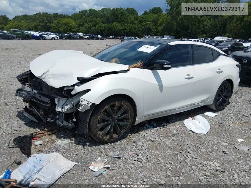 2020 Nissan Maxima Sr Xtronic Cvt VIN: 1N4AA6EVXLC372317 Lot: 45586425