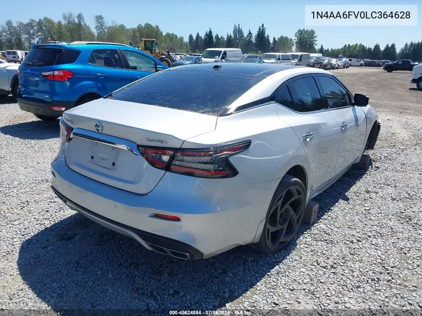 2020 Nissan Maxima Platinum Xtronic Cvt VIN: 1N4AA6FV0LC364628 Lot: 45624884
