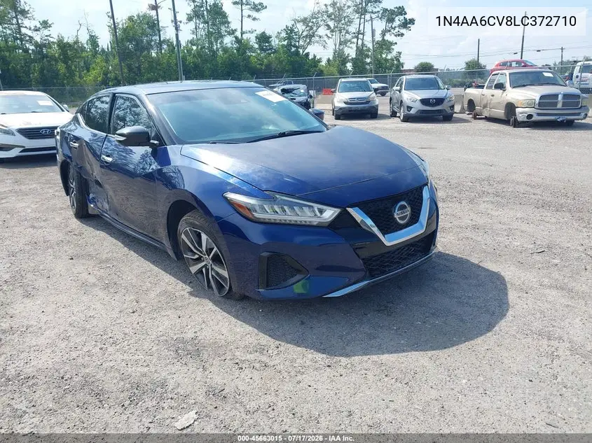 2020 Nissan Maxima Sv Xtronic Cvt VIN: 1N4AA6CV8LC372710 Lot: 45663015