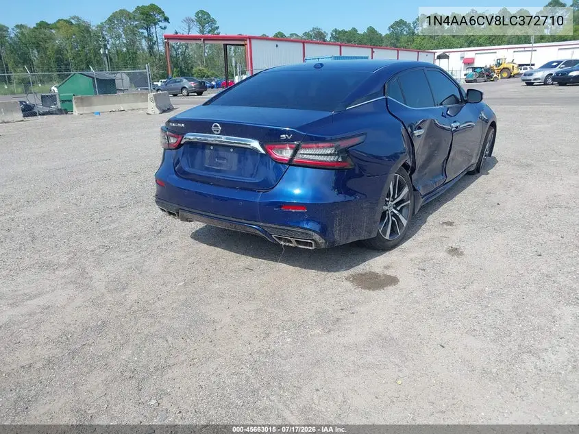 2020 Nissan Maxima Sv Xtronic Cvt VIN: 1N4AA6CV8LC372710 Lot: 45663015