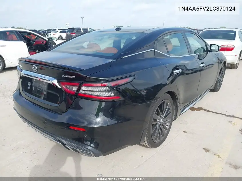 2020 Nissan Maxima Platinum Xtronic Cvt VIN: 1N4AA6FV2LC370124 Lot: 45670811