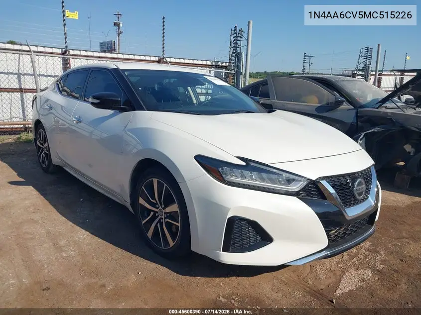 2021 Nissan Maxima Sv Xtronic Cvt VIN: 1N4AA6CV5MC515226 Lot: 45600390