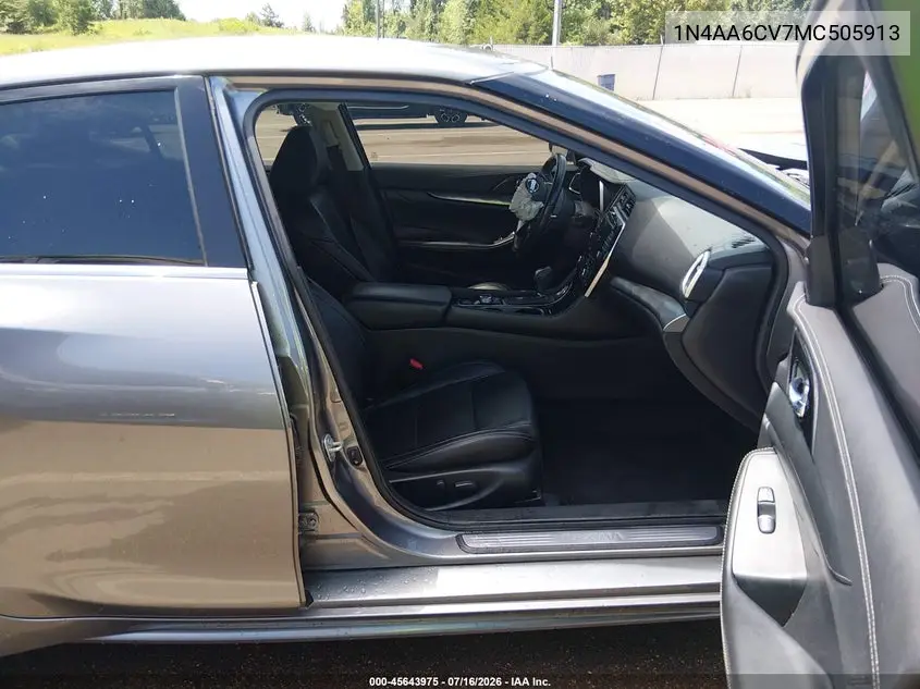 2021 Nissan Maxima Sv Xtronic Cvt VIN: 1N4AA6CV7MC505913 Lot: 45643975