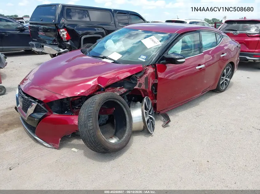 2022 Nissan Maxima Sv Xtronic Cvt VIN: 1N4AA6CV1NC508680 Lot: 45280507