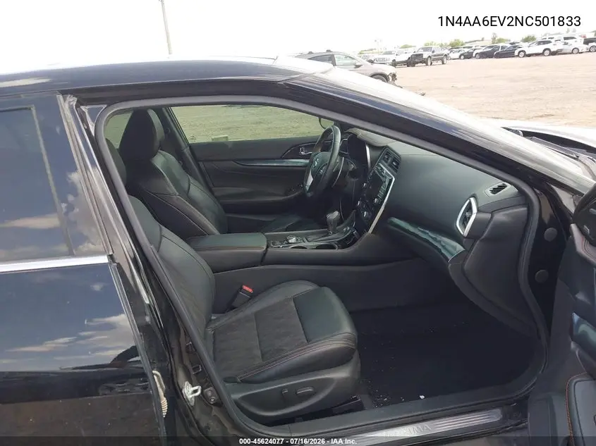2022 Nissan Maxima Sr Xtronic Cvt VIN: 1N4AA6EV2NC501833 Lot: 45624077