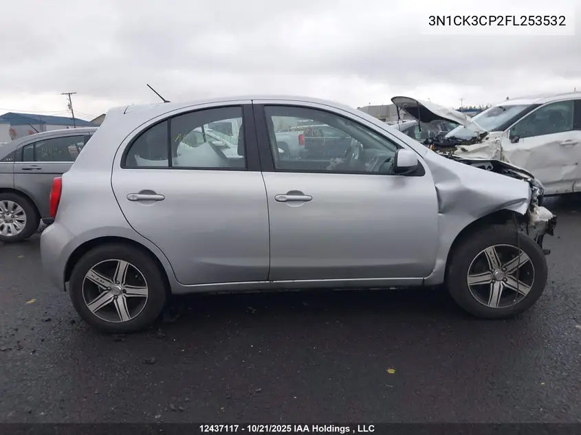 2015 Nissan Micra VIN: 3N1CK3CP2FL253532 Lot: 12437117