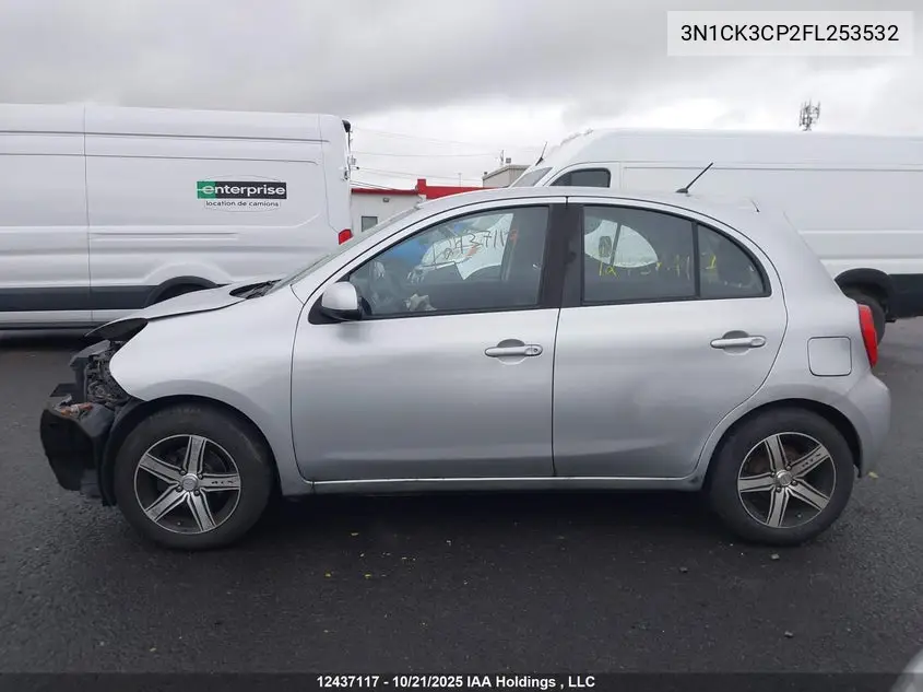 2015 Nissan Micra VIN: 3N1CK3CP2FL253532 Lot: 12437117