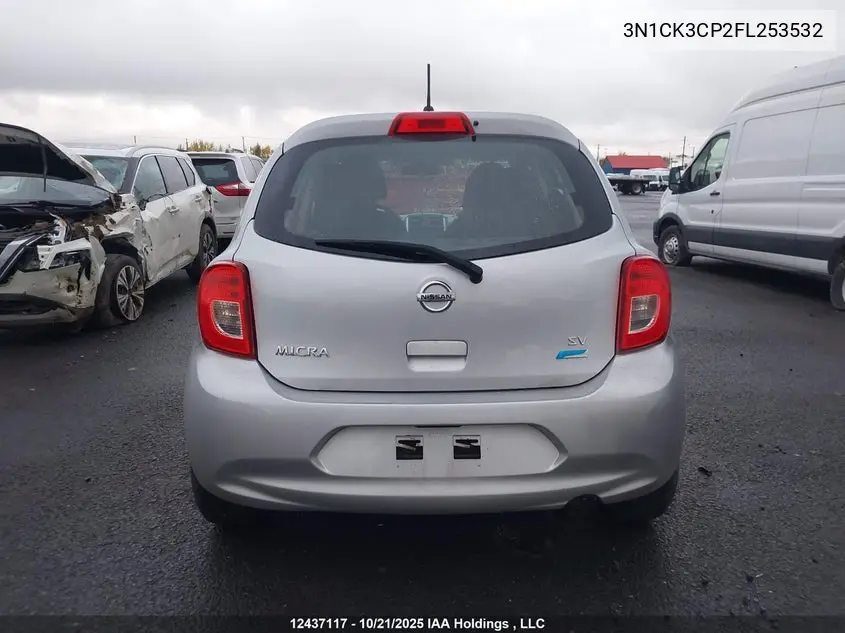 2015 Nissan Micra VIN: 3N1CK3CP2FL253532 Lot: 12437117