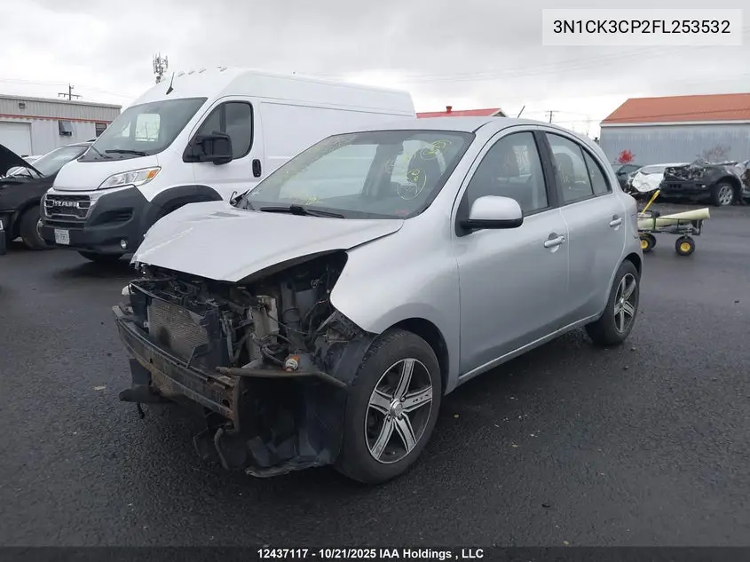 2015 Nissan Micra VIN: 3N1CK3CP2FL253532 Lot: 12437117