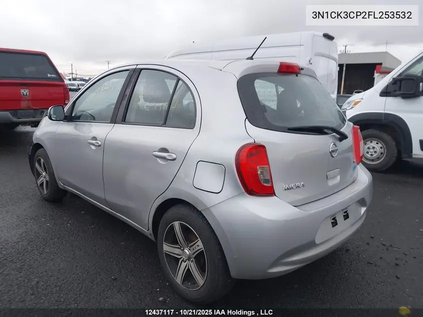 2015 Nissan Micra VIN: 3N1CK3CP2FL253532 Lot: 12437117