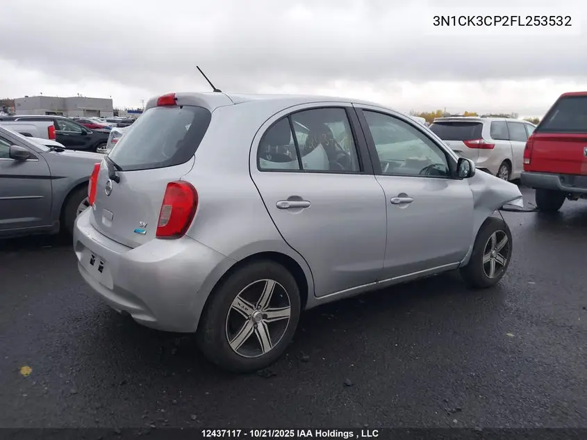 2015 Nissan Micra VIN: 3N1CK3CP2FL253532 Lot: 12437117