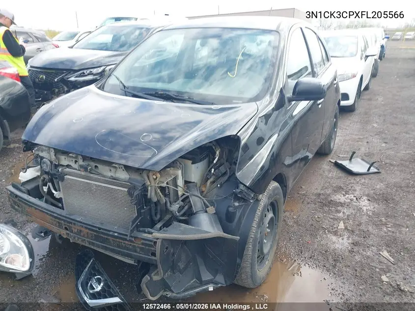 2015 Nissan Micra S/Sr/Sv VIN: 3N1CK3CPXFL205566 Lot: 12572466